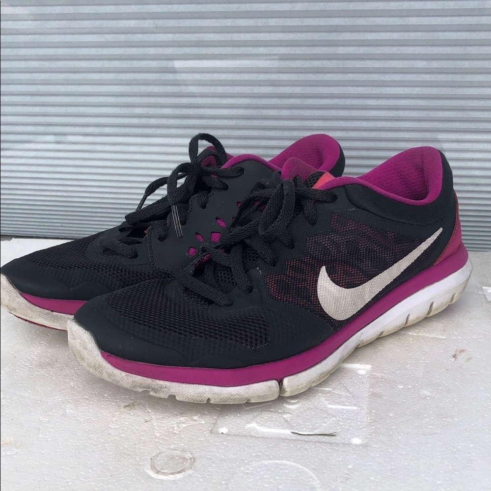 Nike Flex 2015 Run 709021-001 Women’s Black purple White Sneakers Size 7